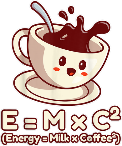 Funny Science Formula E=MC2 Energy Milk Coffee Kawaii Mousepad