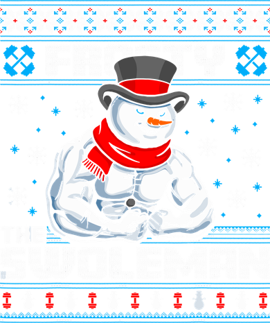 Frosty Swoleman Funny Christmas Workout Gym Weight Lifting Ornament
