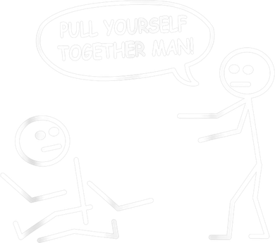 Funny Stick Figure Joke Pull Yourself Together Man Women's Tank Top
