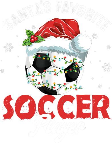 Funny Santa's Favorite Soccer Player Christmas Pajama TShirt Kids T-Shirt