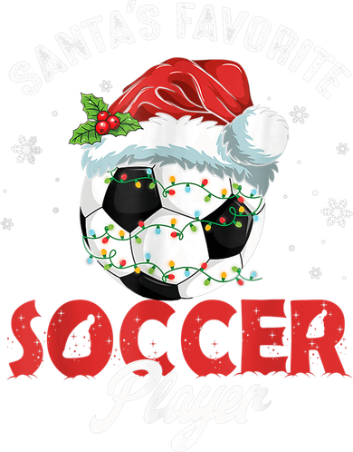 Funny Santa's Favorite Soccer Player Christmas Pajama Kids Hoodie
