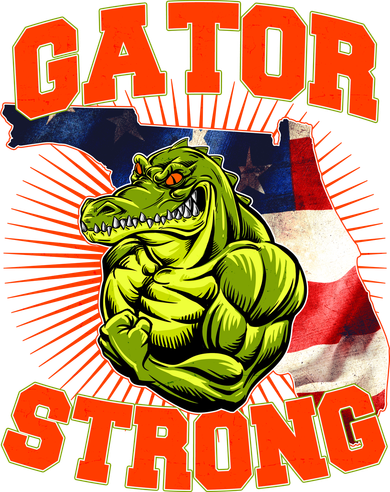 Florida State Gator Strong USA Flag Women's Tank Top