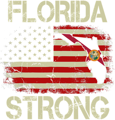 Florida Strong Hurricane Ian Support Florida Vintage American US Flag Women's T-Shirt