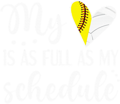 Full Schedule & Heart Proud Volleyball Softball Player Mom Golf Towel