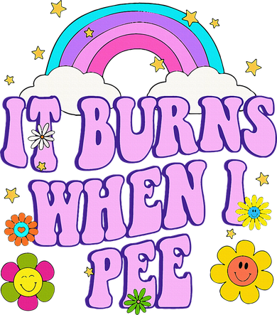 Funny Sarcastic Ironic It Burns When I Pee Inappropriate Doddie Hoodie