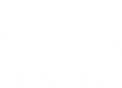 Funny Sorry I'm Late I Saw A Dog Gift Kids Sweatshirt
