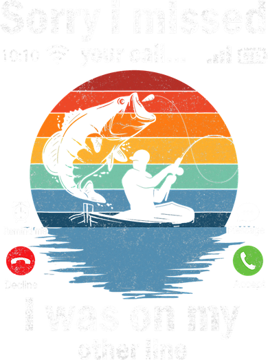Funny Sorry I Missed Your Call Was On Other Line Fishing Vintage Santa Hat