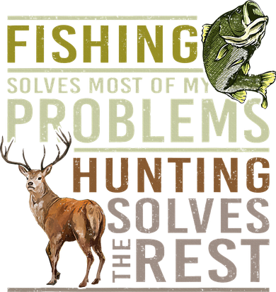 Fishing Solves Most Of My Problems Hunting Kids Hoodie