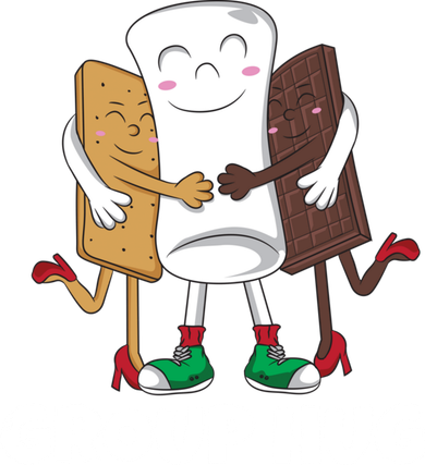 Funny Smores Marshmallow Chocolate Camping Group Hug Tank Top