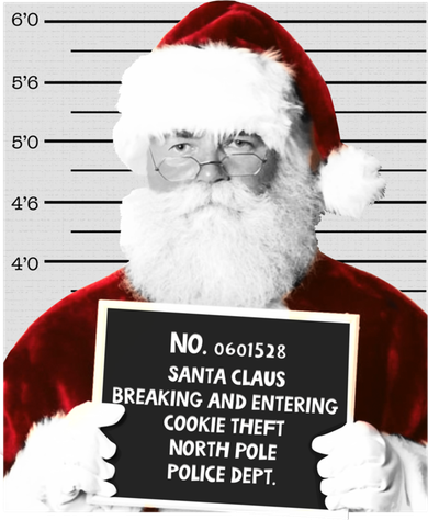 Funny Santa Mugshot Santa Claus Jailed Christmas Gift Backpack