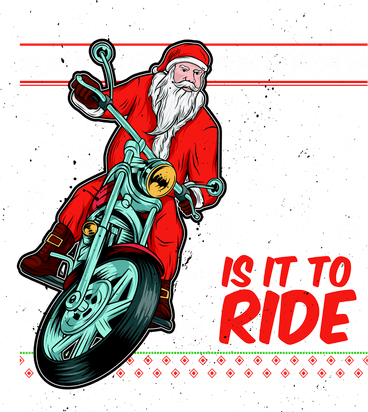 Funny Santa Oh What Fun It Is To Ride Motorcycle Ornament