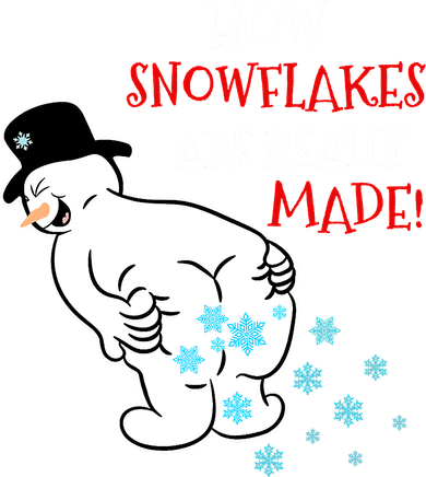 Funny Snowman Poop How Snowflake Are Really Made Christmas Women's Long Sleeve Shirt