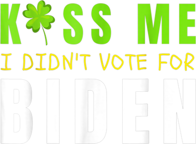 Funny St Patty's Day Kiss Me I Didn't Vote For Biden Kids Sweatshirt