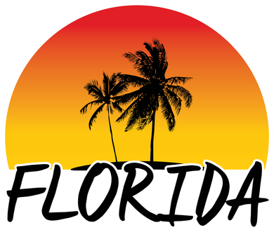 Florida Sunset Palm trees  Baby Bodysuit