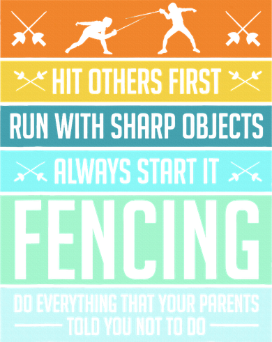 Fencing Sport Pun Visor