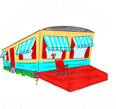 Funny Sarcastic Queen of My Double Wide Trailer Engagement Women's Long Sleeve Shirt