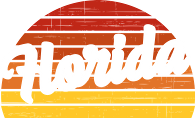 Florida Sunset Retro Vintage Women's Long Sleeve Shirt