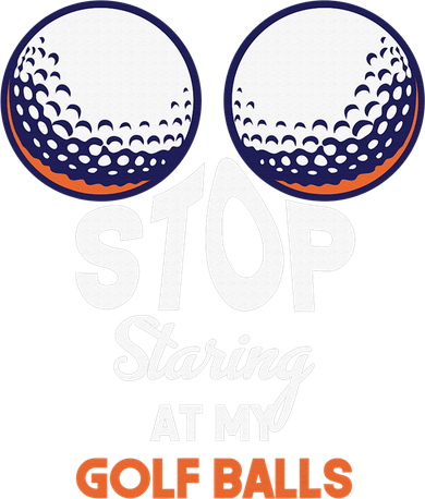 Funny Stop Staring At My Golf Balls Cute Golfing Gift Joke Women's Hoodie