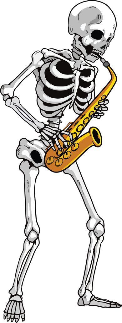 Funny Saxophone Skeleton For Men Women Saxophone Player Sax Coaster