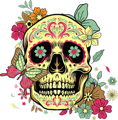 Floral Sugar Skull Dia de Los Muertos Dead   Doggie Tank