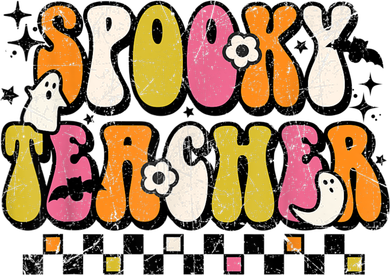 Funny Spooky Season Retro Spooky Teacher Halloween Costume Toddler Sweatshirt