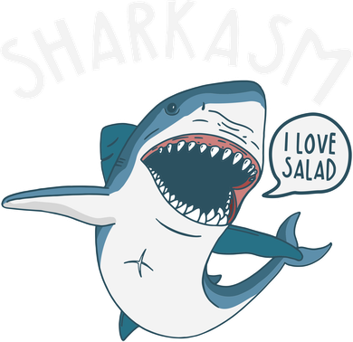 Funny Sharkasm Shark Sarcasm Coaster