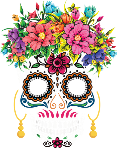 Flower Sugar Skull Souls Day Muertos Day Of Dead Halloween Gift Women's Hoodie