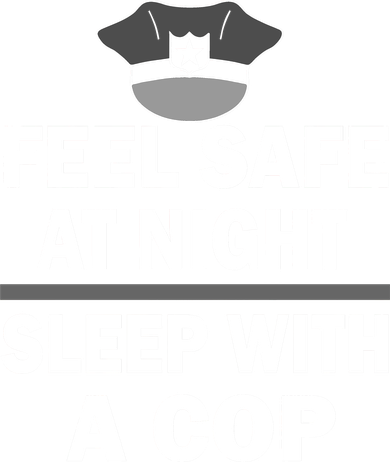 Feel Safe At Night Sleep With A Cop Coaster