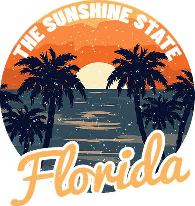 Florida Sunset Throwback Design Classic Women's Long Sleeve Shirt