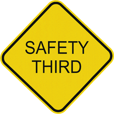 Funny Safety Third Sign Women's Tank Top