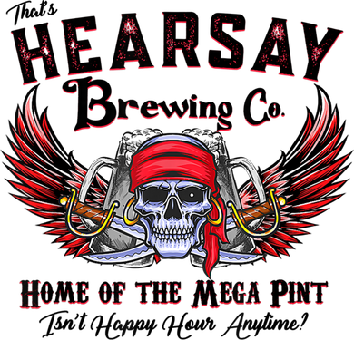 Funny Skull That's Hearsay Brewing Co Home Of The Mega Pint Women's Hoodie