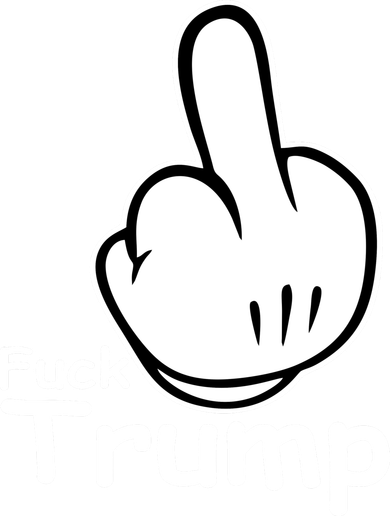 Fuck Trump Cartoon Middle Finger Resist Anti Trump Coaster