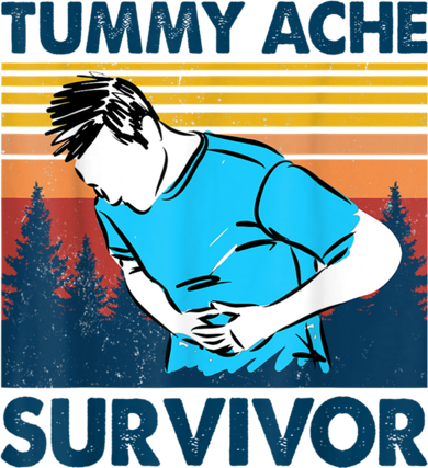 Funny Tummy Ache Survivor ShirtTummy Ache Survivor Design Kids Hoodie