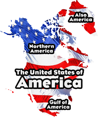 Funny Trump American Flag Canada Greenland Gulf Map On Back Santa Hat