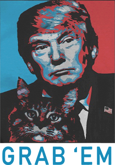 Funny Trump Cat Grab Em Vintage Retro Trump Gift Sweatshirt
