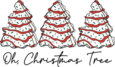 Funny Tree Cakes Debbie Groovy Oh Christmas Tree Xmas Lights Gift Bucket Hat