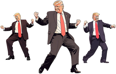 Funny Trump Dancing Dance Moves Rally Maga Kids T-Shirt