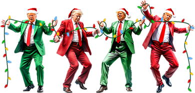 Funny Trump Dance Santa Claus Christmas Tote Bag