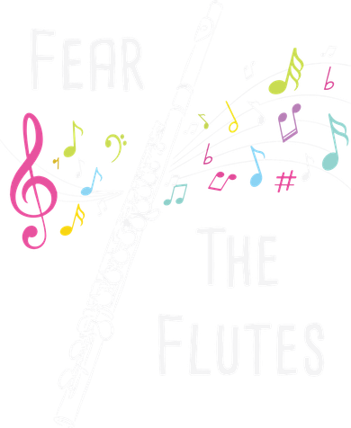 Fear The Flutes Flute Player Flutist Marching Band Music Toddler Long Sleeve
