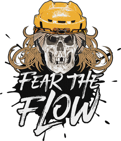 Fear The Flow Funny Hockey Hair Toddler Long Sleeve