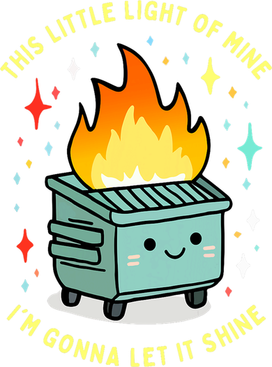 Funny This Little Light Of Mine Lil Dumpster Fire Meme Tote Bag