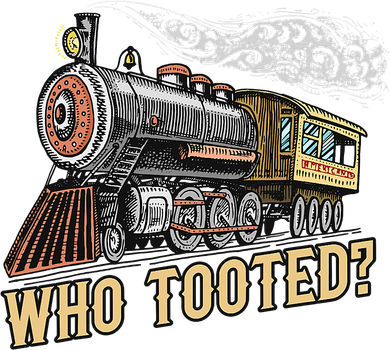 Funny Train Lovers & Railroad Vintage Retro Locomotive Gifts Who Tooted Toddler T-Shirt