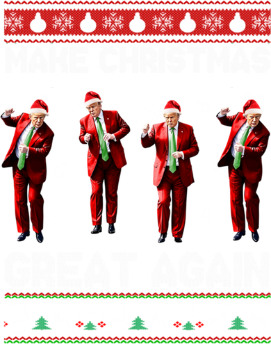 Funny Trump Make Christmas Great Again Ugly Christmas Sweater Xmas Hat