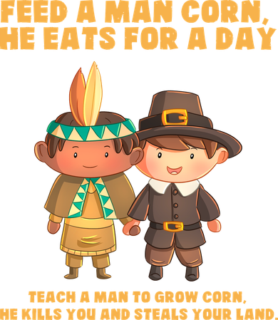 Funny Thanksgiving Native American Magnet
