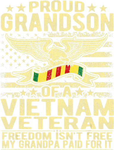 Freedom Tee Proud Grandson Of A Vietnam Veteran Grandpa 11oz C Handle Ceramic Mug