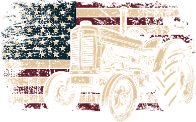 Farm Tractor Proud Farmer Patriotic American Flag Tractor Hat