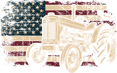 Farm Tractor Proud Farmer Patriotic American Flag Tractor Women's Tank Top