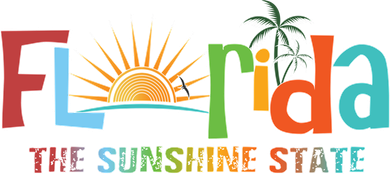 Florida The Sunshine State Colorful Bucket Hat