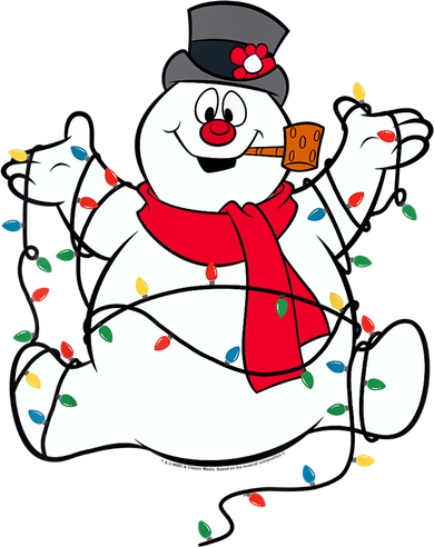 Frosty The Snowman Christmas Lights Portrait T Coaster