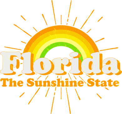Florida The Sunshine State Rainbow Bucket Hat